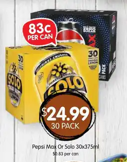 Spudshed Pepsi Max Or Solo offer