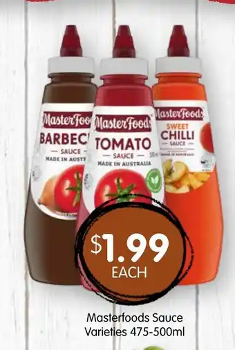 Spudshed Masterfoods Sauce Varieties offer