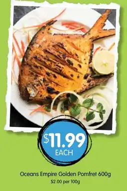 Spudshed Oceans Empire Golden Pomfret offer