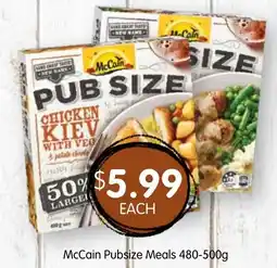 Spudshed McCain Pubsize Meals offer