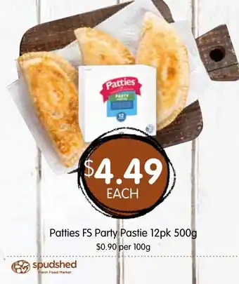 Spudshed Patties FS Party Pastie offer
