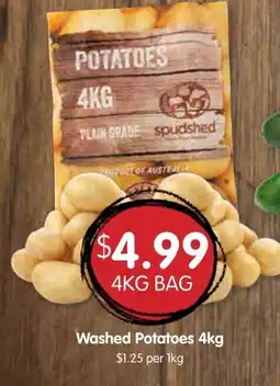 Spudshed Washed Potatoes 4kg offer