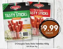 Spudshed D'Orsogna Tasty Sticks Varieties offer
