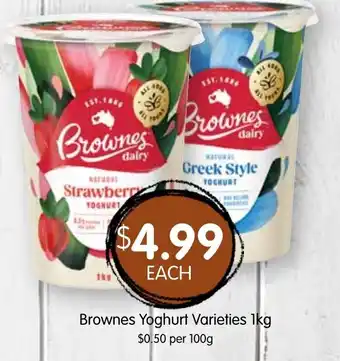 Brownes Yoghurt Varieties