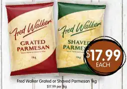 Spudshed Fred Walker Grated or Shaved Parmesan offer