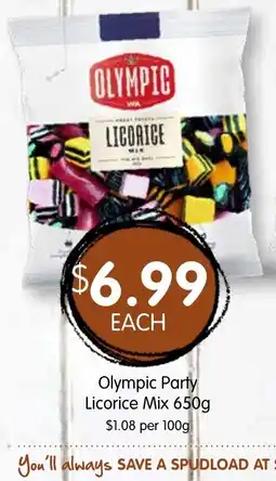 Spudshed Olympic Party Licorice Mix offer