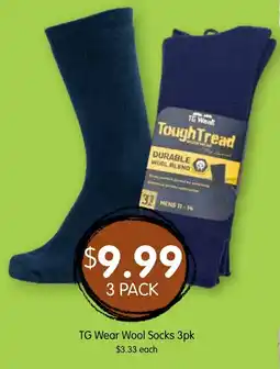 Spudshed TG Wear Wool Socks 3pk offer