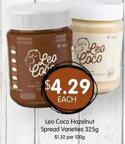 Spudshed Leo Coco Hazelnut Spread Varieties offer