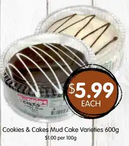 Spudshed Cookies & Cakes Mud Cake Varieties offer
