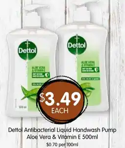 Spudshed Dettol Antibacterial Liquid Handwash Pump Aloe Vera & Vitamin E offer