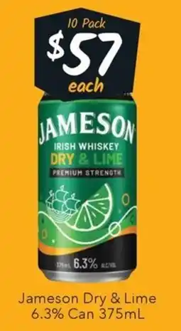 Ritchies Jameson Dry & Lime offer