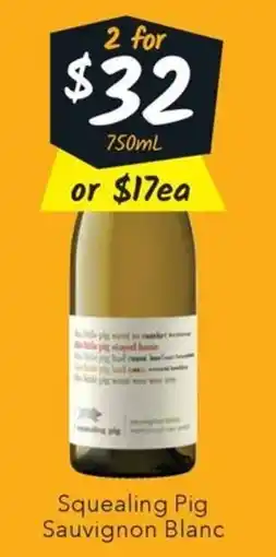 Ritchies Squealing Pig Sauvignon Blanc offer
