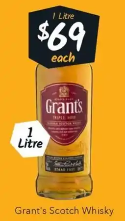Ritchies Grant's Scotch Whisky offer