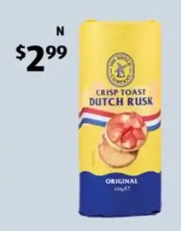 ALDI The Dutch Company Crisp Toast Dutch Rusk Original offer