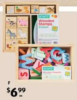 ALDI Wooden Stamps Animals offer