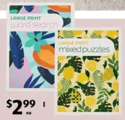 ALDI Large Print Word Search offer