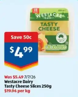 ALDI Westacre Dairy Tasty Cheese Slices offer