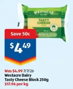 ALDI Westacre Dairy Tasty Cheese Block offer