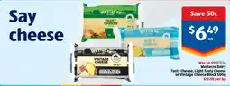 ALDI Westacre Dairy Tasty Cheese, Light Tasty Cheese or Vintage Cheese Block offer