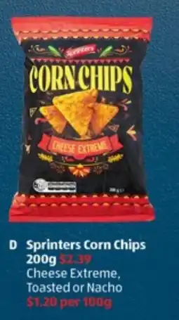 ALDI Sprinters Corn Chips offer