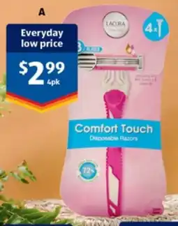 ALDI Lacura Essentials Women's 3 Blade Disposable Razors offer