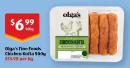 ALDI Olga's Fine Foods Chicken Kofta offer