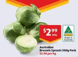 ALDI Australian Brussels Sprouts offer