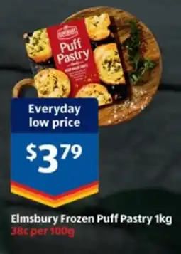 ALDI Elmsbury Frozen Puff Pastry offer