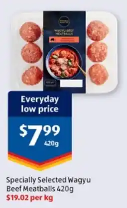 ALDI Specially Selected Wagyu Beef Meatballs offer