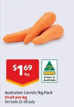 ALDI Australian Carrots 1kg Pack offer