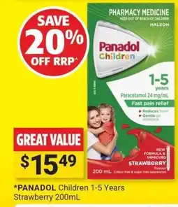 Cincotta Chemist Panadol Children 1-5 Years offer