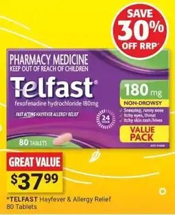 Cincotta Chemist Telfast Hayfever & Allergy Relief offer