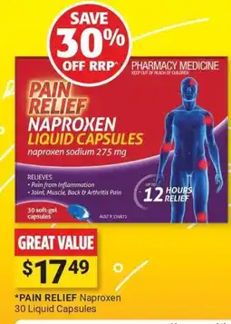 Cincotta Chemist Pain Relief Naproxen Liquid Capsules offer