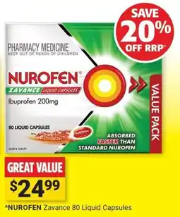 Cincotta Chemist NUROFEN Zavance Liquid Capsules offer
