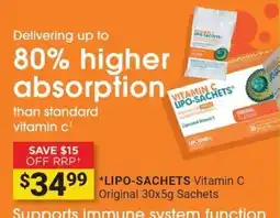 Cincotta Chemist LIPO-SACHETS Vitamin C offer