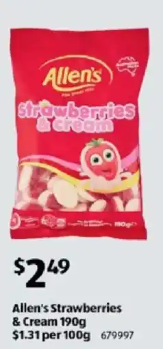 ALDI Allen's Strawberries & Cream offer