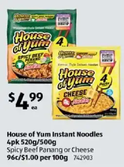 ALDI House of Yum Instant Noodles offer