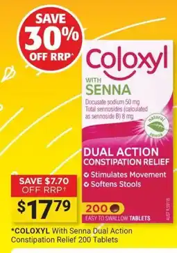 Cincotta Chemist Coloxyl With Senna Dual Action Constipation Relief offer
