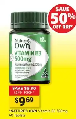 Cincotta Chemist Nature's Own Vitamin B3 500mg offer