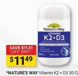 Cincotta Chemist Nature's Way Vitamin K2 + D3 offer