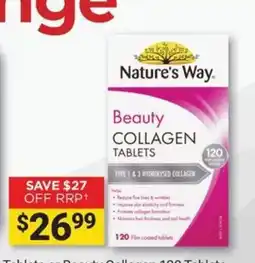 Cincotta Chemist Nature's Way Beauty Collagen Tablets offer