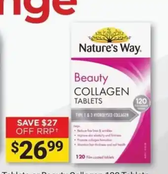 Cincotta Chemist Nature's Way Beauty Collagen Tablets offer