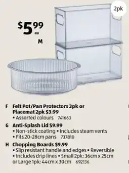 ALDI Felt Pot/Pan Protectors offer