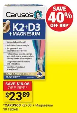 Cincotta Chemist Caruso's K2+D3 + Magnesium offer