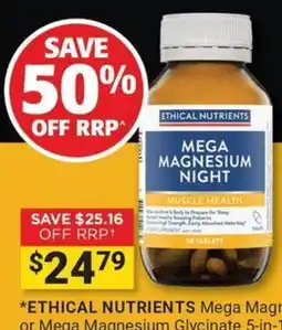 Cincotta Chemist Ethical Nutrients Mega Magnesium Night offer