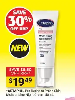 Cincotta Chemist Cetaphil Pro Redness Prone Skin Moisturising Night Cream offer