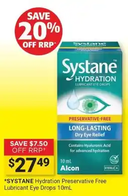 Cincotta Chemist Systane Hydration Lubricant Eye Drops offer