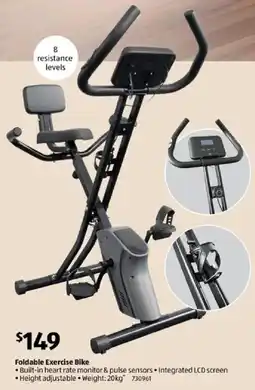 ALDI Foldable Exercise Bike offer