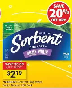 Cincotta Chemist Sorbent Comfort Silky White Facial Tissues offer