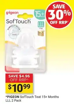 Cincotta Chemist Pigeon SofTouch Teat 15+ Months offer